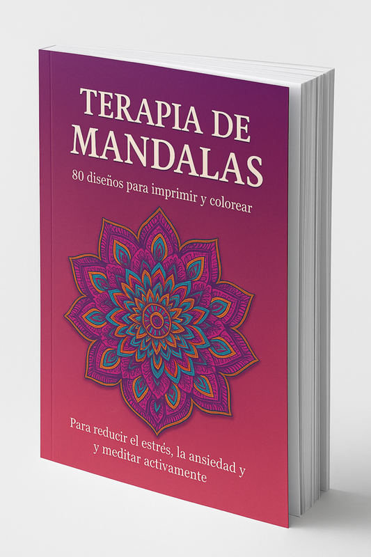 Terapia de Mandalas – 80 Diseños para Imprimir y Colorear